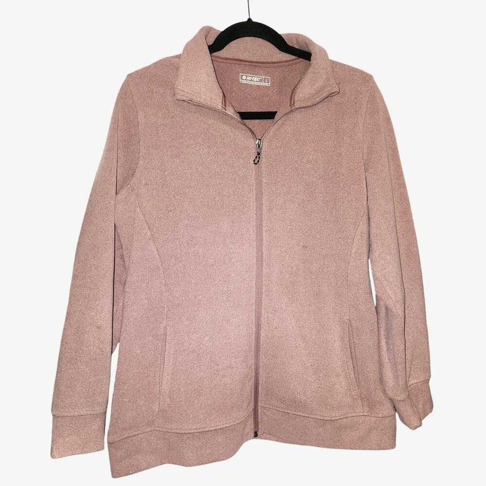 Hi-Tec Super Cozy Full Zip Tec Fleece Pink Shacket Jacket Large